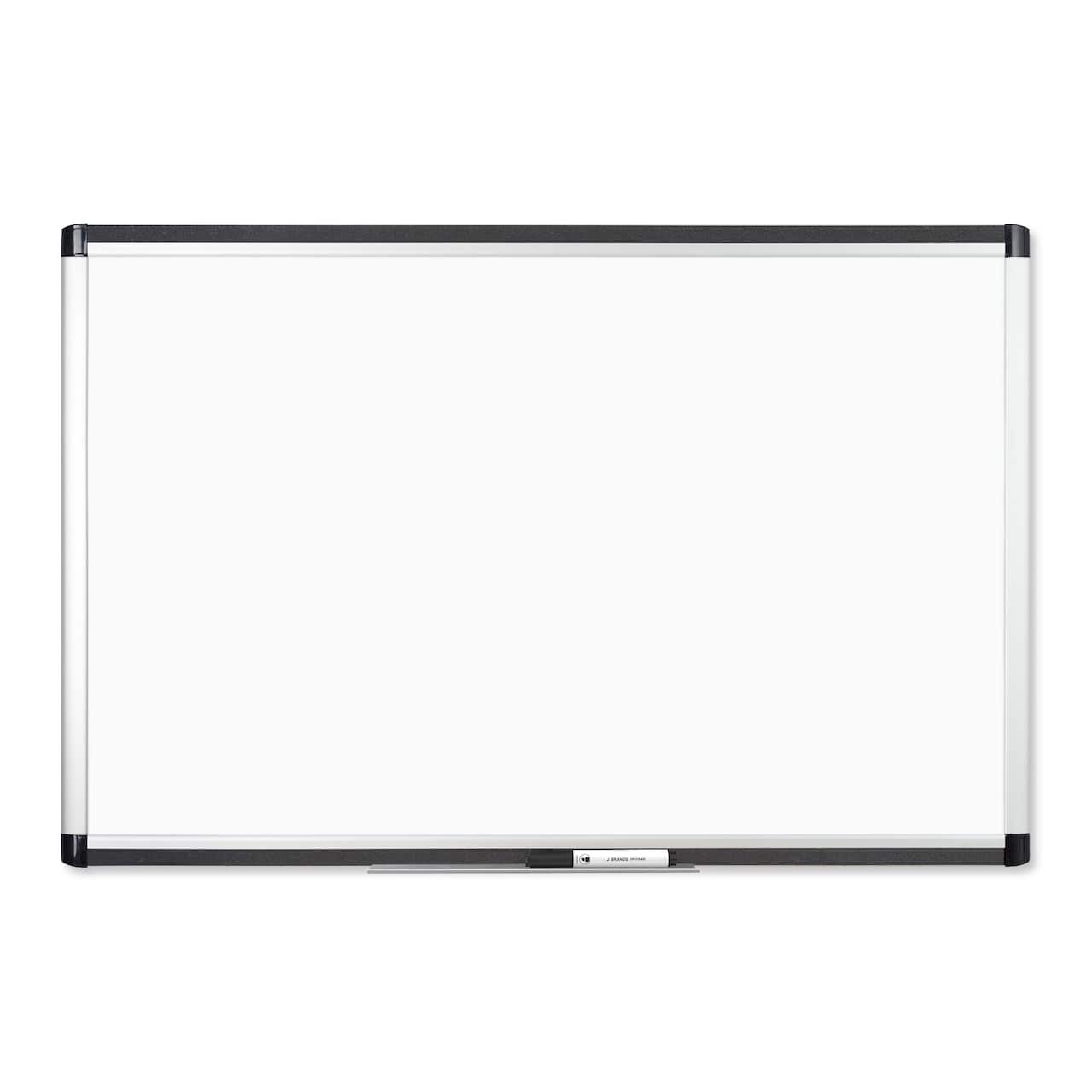 U Brands PINIT Silver 36" x 24" Aluminum Frame Magnetic Dry Erase Board